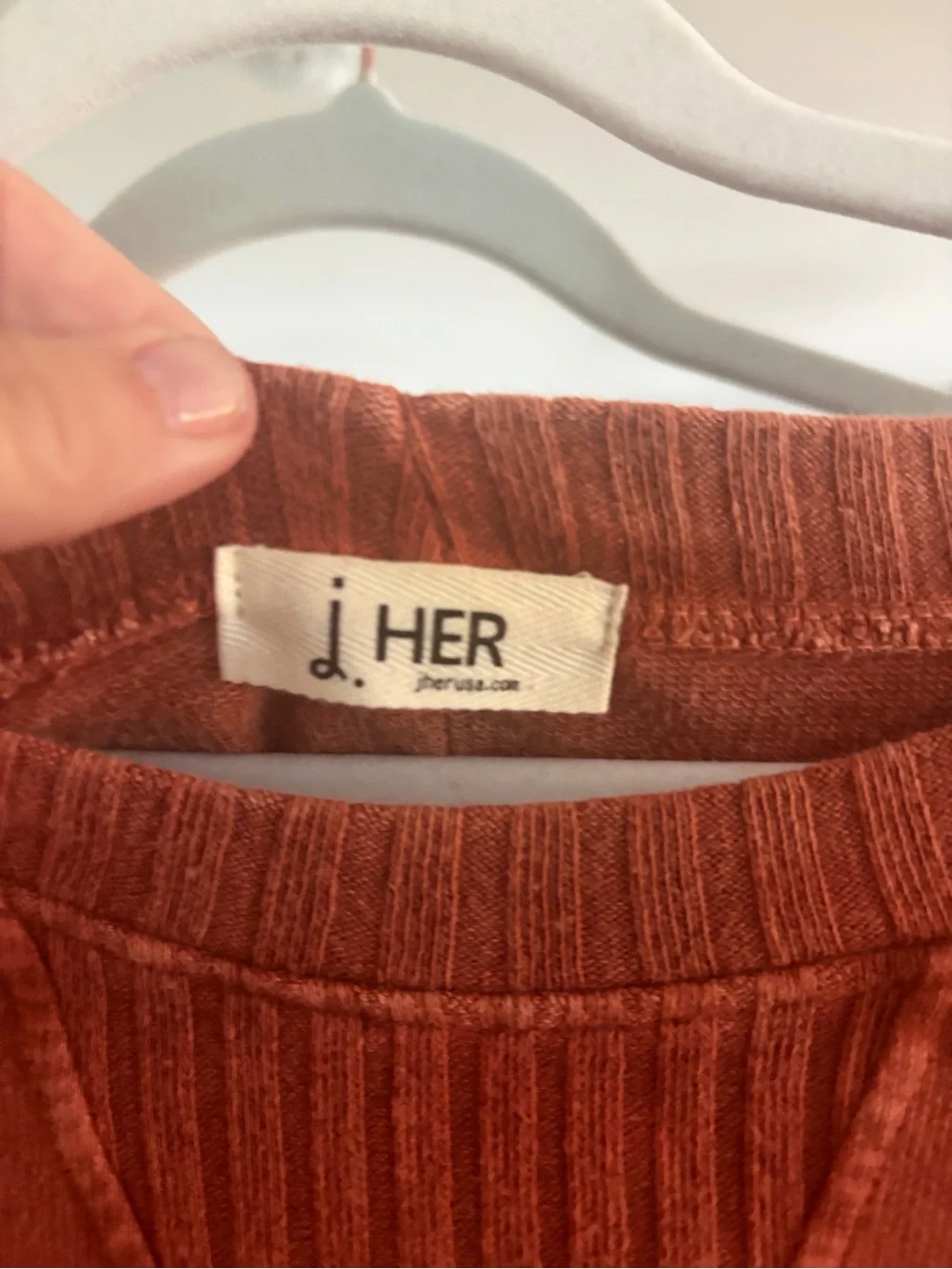 J. Her Rust Short-Sleeve Pullover Top - Women - Picture 2 of 4
